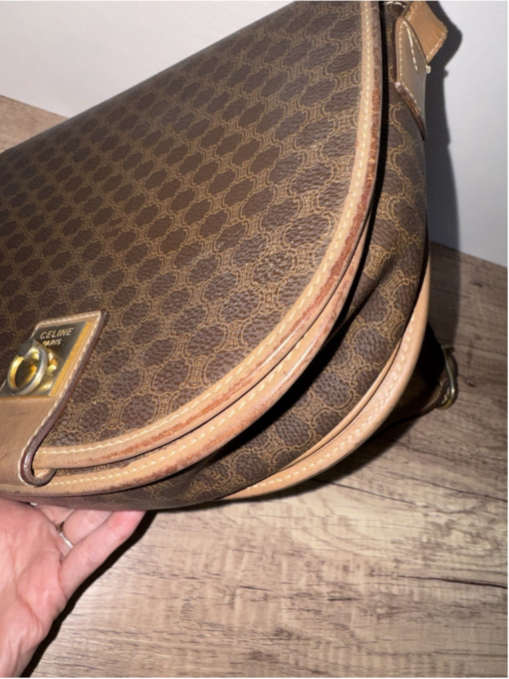 Vintage Céline Macadam Crossbody Bag Quiet Luxury Minimalist Classic Old Money - Picture 6 of 16